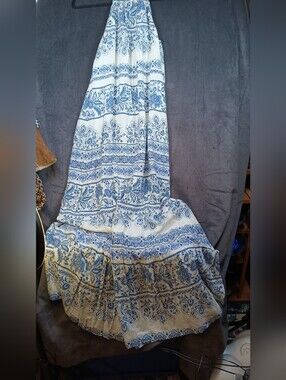 LOFT Blue and White Printed Maxi Dress.